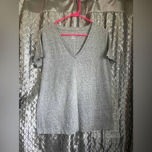 Gray Mossimo Supply Co V-Neck T-Shirt